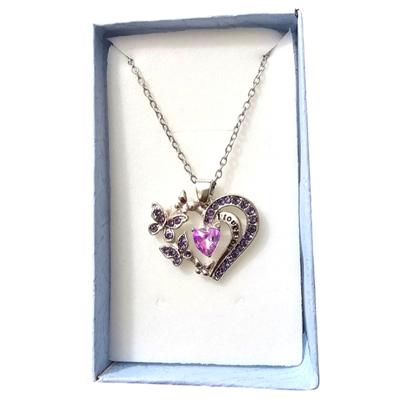 Fashion Jewelry Jewelry - Elegant Purple Heart Pendant Necklace